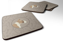 Load image into Gallery viewer, Fawn and White Bull Terrier In the Kitchen Foam Coaster  CK2175FC