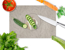 Load image into Gallery viewer, Fawn and White Bull Terrier In the Kitchen Glass Cutting Boards – Durable, Decorative Kitchen Art Large CK2175LCB