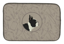 Load image into Gallery viewer, French Bulldog In the Kitchen Dish Drying Mat – Absorbent, Artistic Kitchen Essentials CK2186DDM