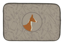 Load image into Gallery viewer, Ibizan Hound In the Kitchen Dish Drying Mat – Absorbent, Artistic Kitchen Essentials CK2192DDM
