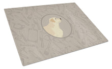 Load image into Gallery viewer, Labrador Retriever In the Kitchen Glass Cutting Boards – Durable, Decorative Kitchen Art Large CK2196LCB