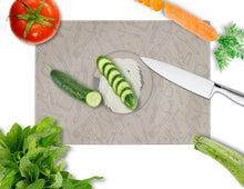 Load image into Gallery viewer, Old English Sheepdog In the Kitchen Glass Cutting Boards – Durable, Decorative Kitchen Art Large CK2199LCB