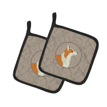 Load image into Gallery viewer, Pembroke Corgi In the Kitchen Pot Holders - Set of 2 - Heat-Resistant Kitchen Essentials CK2201PTHD
