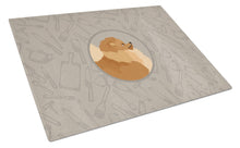 Load image into Gallery viewer, Pomeranian In the Kitchen Glass Cutting Boards – Durable, Decorative Kitchen Art Large CK2202LCB
