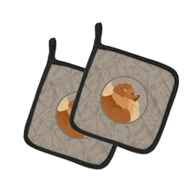 Load image into Gallery viewer, Pomeranian In the Kitchen Pot Holders - Set of 2 - Heat-Resistant Kitchen Essentials CK2202PTHD