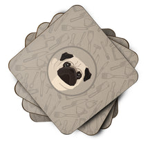 Load image into Gallery viewer, Pug In the Kitchen Foam Coaster  CK2204FC