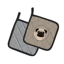 Load image into Gallery viewer, Pug In the Kitchen Pot Holders - Set of 2 - Heat-Resistant Kitchen Essentials CK2204PTHD