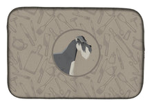 Load image into Gallery viewer, Schnauzer In the Kitchen Dish Drying Mat – Absorbent, Artistic Kitchen Essentials CK2206DDM