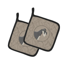 Load image into Gallery viewer, Schnauzer In the Kitchen Pot Holders - Set of 2 - Heat-Resistant Kitchen Essentials CK2206PTHD