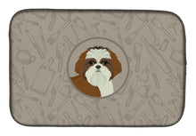 Load image into Gallery viewer, Shih Tzu In the Kitchen Dish Drying Mat – Absorbent, Artistic Kitchen Essentials CK2210DDM