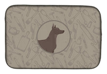 Load image into Gallery viewer, Mexican Hairless Dog Xolo In the Kitchen Dish Drying Mat – Absorbent, Artistic Kitchen Essentials CK2217DDM