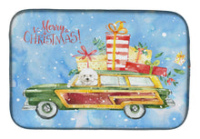 Load image into Gallery viewer, Merry Christmas Bichon Frisé Dish Drying Mat – Absorbent, Artistic Kitchen Essentials CK2395DDM