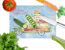 Load image into Gallery viewer, Merry Christmas Bichon Frisé Glass Cutting Boards – Durable, Decorative Kitchen Art Large CK2395LCB
