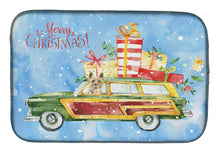 Load image into Gallery viewer, Merry Christmas Cairn Terrier Dish Drying Mat – Absorbent, Artistic Kitchen Essentials CK2400DDM