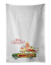Load image into Gallery viewer, Merry Christmas Goldendoodle White Kitchen Towel Set of 2