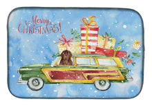 Load image into Gallery viewer, Merry Christmas Newfoundland Dish Drying Mat – Absorbent, Artistic Kitchen Essentials CK2416DDM