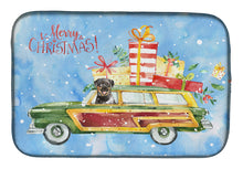 Load image into Gallery viewer, Merry Christmas Rottweiler Dish Drying Mat – Absorbent, Artistic Kitchen Essentials CK2417DDM