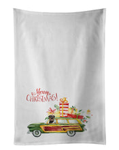 Load image into Gallery viewer, Merry Christmas Rottweiler White Kitchen Towel Set of 2