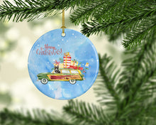 Load image into Gallery viewer, Merry Christmas Scottish Terrier Ornament - Round Ceramic Ornament – Artist-Designed Keepsake Decoration