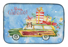 Load image into Gallery viewer, Merry Christmas Sheltie Dish Drying Mat – Absorbent, Artistic Kitchen Essentials CK2421DDM