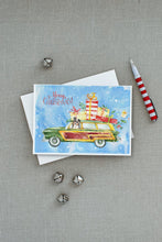 Load image into Gallery viewer, Merry Christmas Australian Shepherd Greeting Cards -  Blank Note Cards – 8-Pack of Artist-Designed Cards with Envelopes