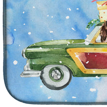 Load image into Gallery viewer, Merry Christmas Brown Parti Cocker Spaniel Dish Drying Mat – Absorbent, Artistic Kitchen Essentials CK2447DDM