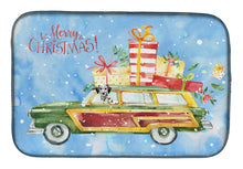 Load image into Gallery viewer, Merry Christmas Dalmatian Dish Drying Mat – Absorbent, Artistic Kitchen Essentials CK2452DDM