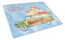 Load image into Gallery viewer, Merry Christmas Dalmatian Glass Cutting Boards – Durable, Decorative Kitchen Art Large CK2452LCB