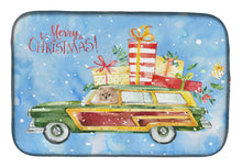 Load image into Gallery viewer, Merry Christmas Pomeranian Dish Drying Mat – Absorbent, Artistic Kitchen Essentials CK2462DDM