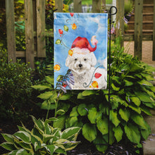 Load image into Gallery viewer, Christmas Lights Bichon Frise Garden Flag - Outdoor Decorative Yard Flag CK2472GF