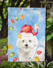 Load image into Gallery viewer, Christmas Lights Bichon Frise Garden Flag - Outdoor Decorative Yard Flag CK2472GF
