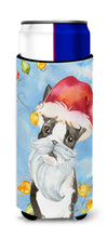Load image into Gallery viewer, Christmas Lights Boston Terrier   Hugger for slim cans CK2473MUK