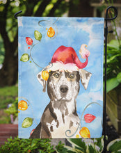 Load image into Gallery viewer, Christmas Lights Catahoula Leopard Dog Garden Flag - Outdoor Decorative Yard Flag CK2475GF
