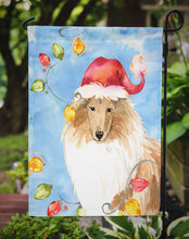 Load image into Gallery viewer, Christmas Lights Collie Garden Flag - Outdoor Decorative Yard Flag CK2489GF