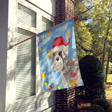Load image into Gallery viewer, Christmas Lights Schnauzer #2 Flag Canvas House Size CK2490CHF