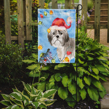 Load image into Gallery viewer, Christmas Lights Shih Tzu Puppy Cut Garden Flag - Outdoor Decorative Yard Flag CK2494GF