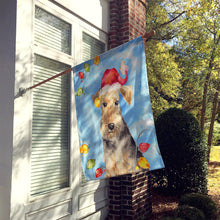 Load image into Gallery viewer, Christmas Lights Welsh Terrier Flag Canvas House Size CK2498CHF