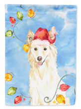 Load image into Gallery viewer, Christmas Lights White Collie Garden Flag - Outdoor Decorative Yard Flag CK2500GF