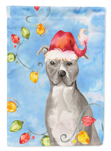 Load image into Gallery viewer, Christmas Lights Staffordshire Bull Terrier Flag Canvas House Size CK2502CHF