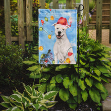 Load image into Gallery viewer, Christmas Lights White Staffie Bull Terrier Garden Flag - Outdoor Decorative Yard Flag CK2503GF