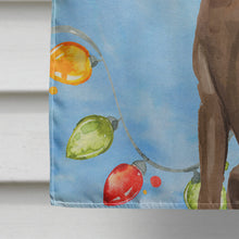 Load image into Gallery viewer, Christmas Lights Chocolate Labrador Retriever Flag Canvas House Size CK2506CHF