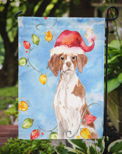 Load image into Gallery viewer, Christmas Lights Brittany Spaniel Garden Flag - Outdoor Decorative Yard Flag CK2508GF
