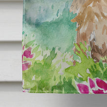 Load image into Gallery viewer, Mountian Flowers Yorkshire Terrier Yorkie Flag Canvas House Size CK2512CHF