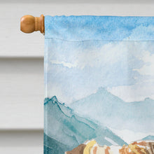 Load image into Gallery viewer, Mountian Flowers Fox Terrier Flag Canvas House Size CK2513CHF
