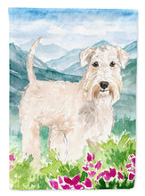 Load image into Gallery viewer, Mountian Flowers Wheaten Terrier Flag Canvas House Size CK2515CHF