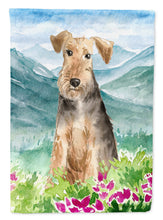 Load image into Gallery viewer, Mountian Flowers Welsh Terrier Flag Canvas House Size CK2516CHF