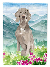 Load image into Gallery viewer, Mountian Flowers Weimaraner Flag Canvas House Size CK2517CHF