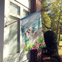 Load image into Gallery viewer, Mountain Flowers Shih Tzu Puppy Flag Canvas House Size CK2520CHF