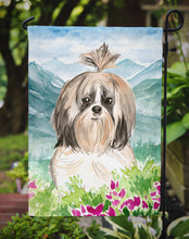 Load image into Gallery viewer, Mountain Flowers Shih Tzu Garden Flag - Outdoor Decorative Yard Flag CK2521GF