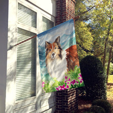 Load image into Gallery viewer, Mountain Flowers Sheltie Flag Canvas House Size CK2522CHF